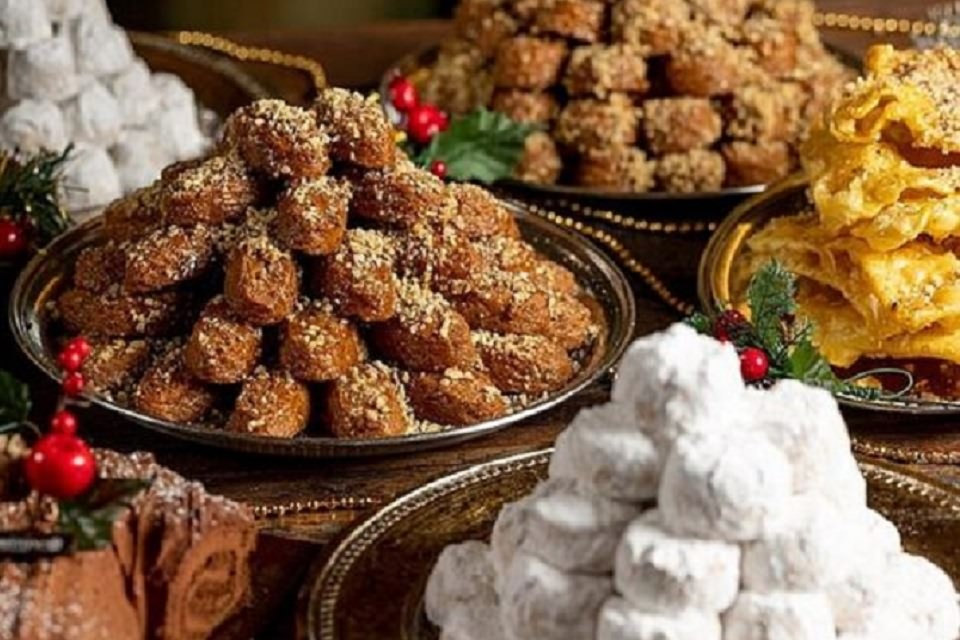 Greek Christmas Sweets - Kourabiedes - Melomakarona - Diples